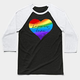 Rainbow pride love winds LGBTQ ally Baseball T-Shirt